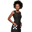 MARMALADE Square Neckline Ska Checkerboard Dress