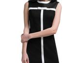 MARMALADE Retro 60s Mod Bow Front Dress in Black