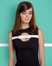 MARMALADE Retro 60s Mod Cut-Out Bow Dress in Black