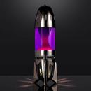 Mathmos Fireflow Candle Lava Lamp in Black with Violet and pink lava