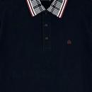 Balam Merc Tartan Collar Black Pique Polo Shirt
