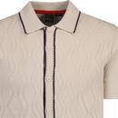 Bryan Merc Retro Stipple-Tipped Cable Knit Shirt C