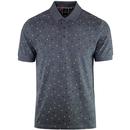 Dalmeny MERC Retro Mod Dot Print Polo (Steel Blue)