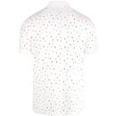 Dalmeny MERC Retro Mod Dot Print Polo (Off White)