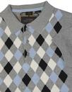 Echo MERC 1960s Mod Argyle Knitted Polo Shirt (GM)