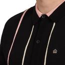 Eden MERC Mens Retro Mod Knitted Polo Cardigan B