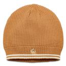 Merc Retro Textured Knit Elbert Beanie hat in Tan