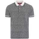 Merc Erland Prince of Wales Check Polo Shirt in Black