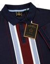 Hessle MERC Retro Mod Stripe Panel Polo Shirt (N)