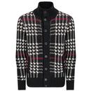 Merc Inwood Retro Prince of Wales Check Knitted Cardigan