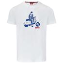 Merc Jagger Mod Scooter Graphic Print T-shirt in Off White