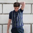 Ravendale MERC Retro 50s Striped Knitted Shirt N