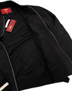 MERC Retro Mod Stripe Trim Monkey Jacket BLACK