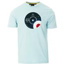 Merc Paston Men's Retro Vinyl Mod Target T-shirt in Sky