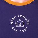 Penryn MERC Retro 70s Logo Ringer T-Shirt in Navy