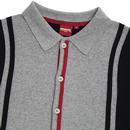 Putney MERC 60s Mod Stripe Panel Knitted Polo (B)
