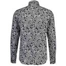 Ralph Merc London Monochrome Paisley Print Shirt B