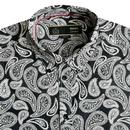 Ralph Merc London Monochrome Paisley Print Shirt B