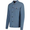 Rathbone Merc Retro Milano Knit Overshirt Blue