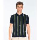 Ravendale MERC Retro 50s Striped Knitted Shirt N