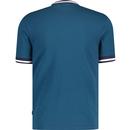 Redbridge Merc Retro Mod Tipped Tee (Petrol Blue)