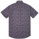 Steve Merc Button-Down Short Sleeve Paisley Shirt 