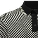 Waldo Merc 2Tone Checkerboard Knitted Polo Shirt B