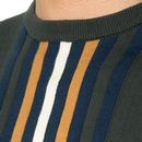 Woburn MERC Retro Men's Stripe Front Knit Jumper 