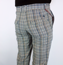 Jake MERC Prince of Wales Check Retro Mod Trousers