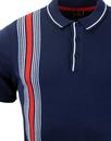 Corbin MERC Retro Mod Vertical Stripe Knitted Polo