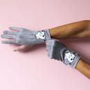 Moomin Love Women's Retro 70s Gloves in Grey/Pink