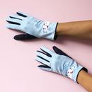 Moomin in The Snow Retro 70s Gloves in Sky Blue
