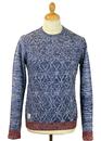 NATIVE YOUTH Retro Contrast Cable Knit Jumper (B)