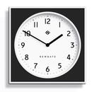 Newgate Clocks Retro Mod Burger and Chips 1950s 1960s Kitchen Diner Wall Clock in Black and White