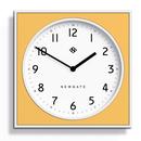 Newgate Clocks Retro 1960s 1950s Kitchen Diner Burger and Chips Wall Clock in Yellow and White
