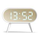 Newgate Space Hotel Cyborg Retro 80s Digital Standing Alarm Clock in White