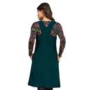 NOMADS Retro 70s Cord Button Pinafore Dress -Green