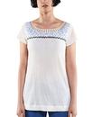 NOMADS Womens Retro Boho Embroidered Long Top