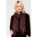 NOMADS Retro Printed Triangle Tassel Scarf in Rock