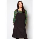 Nomads Retro 70s Needlecord Dungaree Dress in Rock
