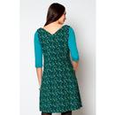 NOMADS Retro 70s Needlecord Pinafore Dress in Fern