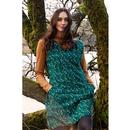 NOMADS Retro 70s Needlecord Pinafore Dress in Fern