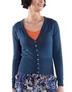 NOMADS Retro 50s Style Fitted Cardigan in Blue
