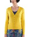 NOMADS Retro 50s Style Fitted Cardigan in Yellow