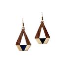+ NOMADS Retro Wooden Geometric Handmade Earrings
