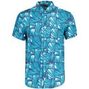 Original Penguin Men's Retro Abstract Print Shirt Exotic Plumes Front Photo