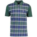 Original Penguin Plaid Check Polo Shirt in Sycamore Green