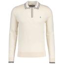 Original Penguin Retro Mod Knitted Tipped Polo shirt in Birch