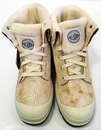 Camel Pilot PALLADIUM Baggy Leather S Retro Boots