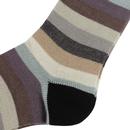 Sophia PANTHERELLA Retro 60s Stripe Socks (Black)